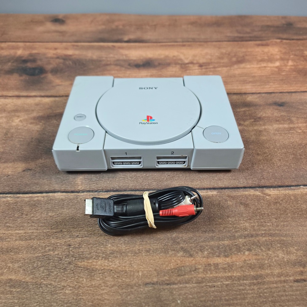 Sony PlayStation 1 Console SCPH-5501 Gray Good Working Condition AV Cable